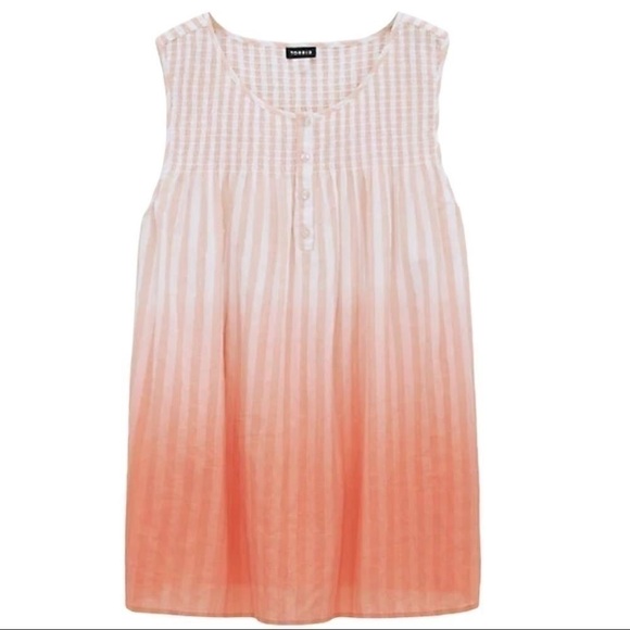 Torrid Cotton Smocked Henley Tank - Picture 5 of 14